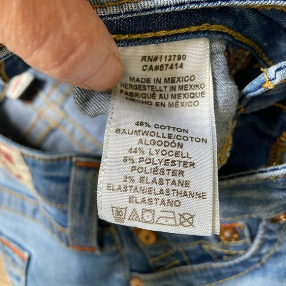 True Religion mid rise denim skinny jeans Sz 26 - Picture 7 of 10